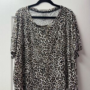 Apt. 9 Leopard Print Short Sleeve Top